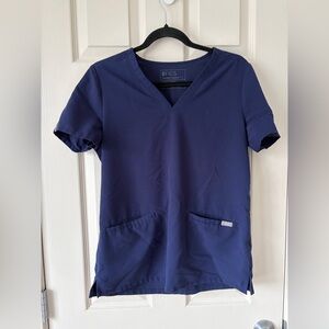 Small Navy Figs Scrub Top